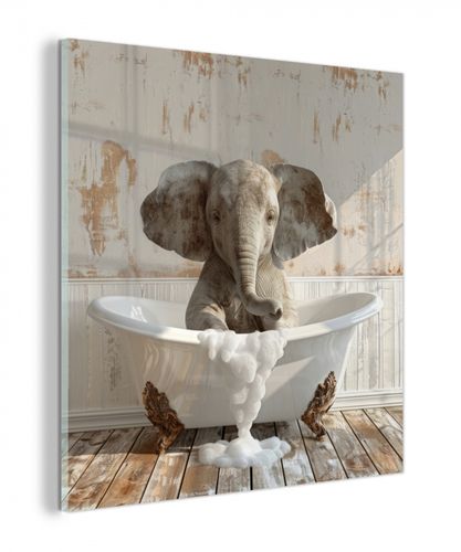 plexiglas 5mm - Vintage - Olifant - Badkuip - Schuim - Wilde dieren