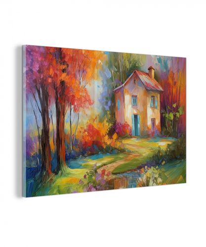 plexiglas 5mm - Landschap - Kleurrijk - Olieverf - Kunst