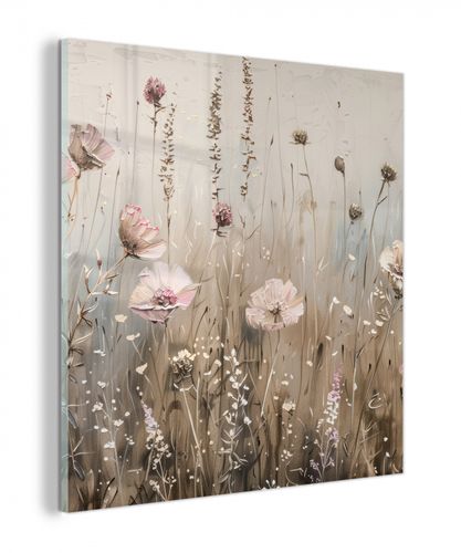 Bloemen - Roze - Modern - Beige