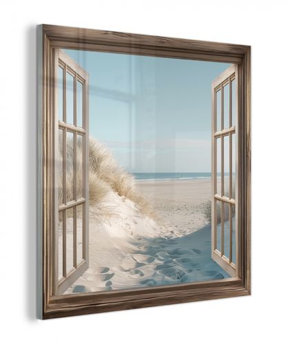 plexiglas 5mm - Doorkijk - Helmgras - Duinen - Zee - Landschap