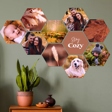 Foto op hexagon