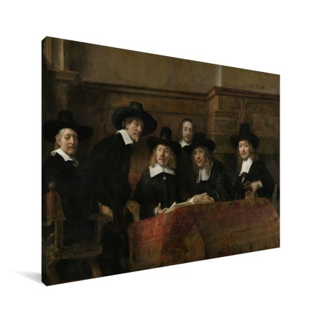 De staalmeesters - Schilderij van Rembrandt van Rijn Canvas