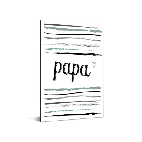 Vaderdag -tekst en strepen - Papa - voor de liefste mama Aluminium