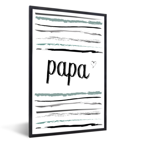 Vaderdag -tekst en strepen - Papa - voor de liefste mama Fotolijst
