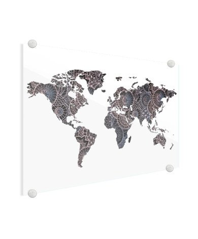 Aziatische print zwart-roze plexiglas