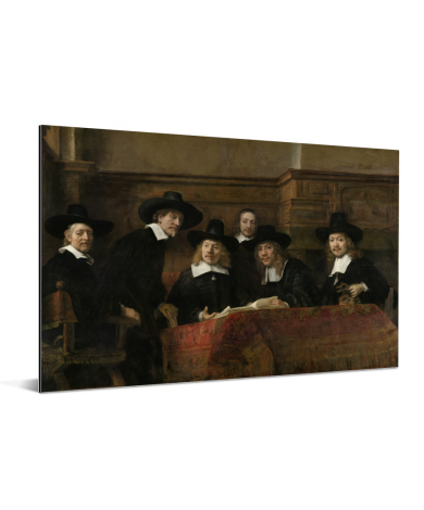 De staalmeesters - Schilderij van Rembrandt van Rijn Aluminium