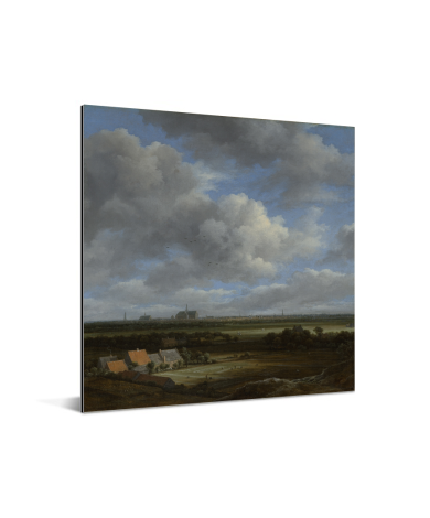 Gezicht op Haarlem uit het noordwesten - Schilderij van Jacob van Ruisdael Aluminium