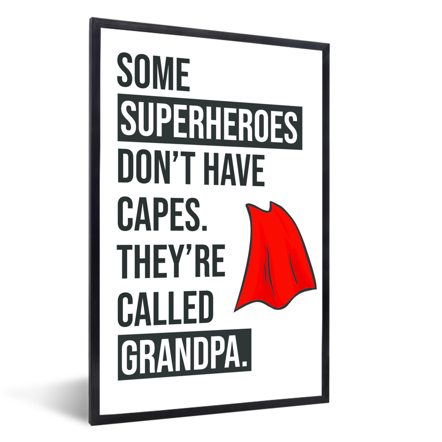 Vaderdag - Cadeau voor opa tekst - Superheroes Fotolijst Vaderdag collectie