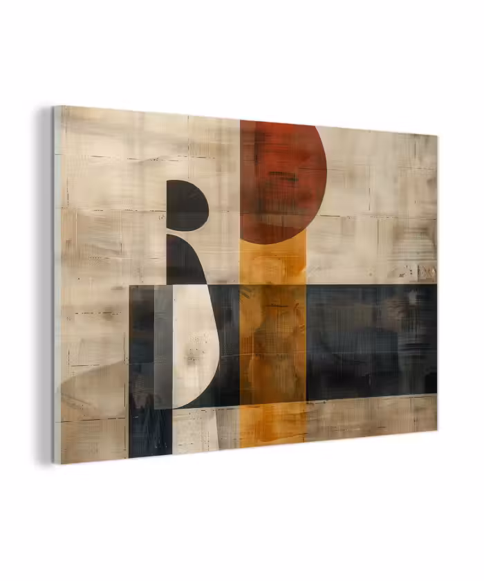 Glas schilderij - Abstract - Kunst - Vormen - Modern