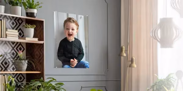 Foto op glas aan de muur