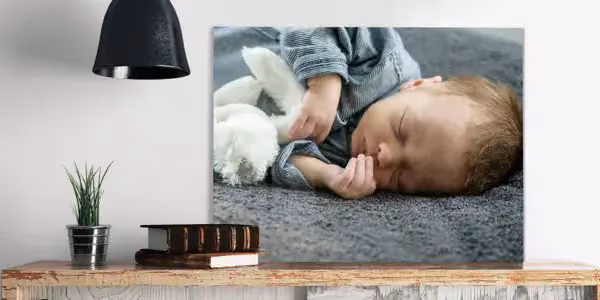 Foto op glas op dressoir