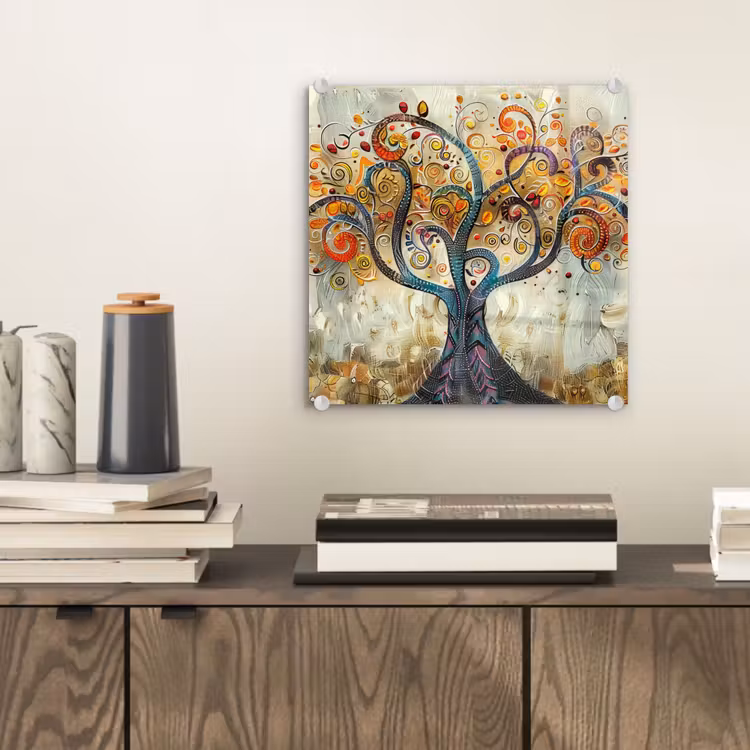 Glas schilderij - Boom - Kunst - Modern - Natuur — 2
