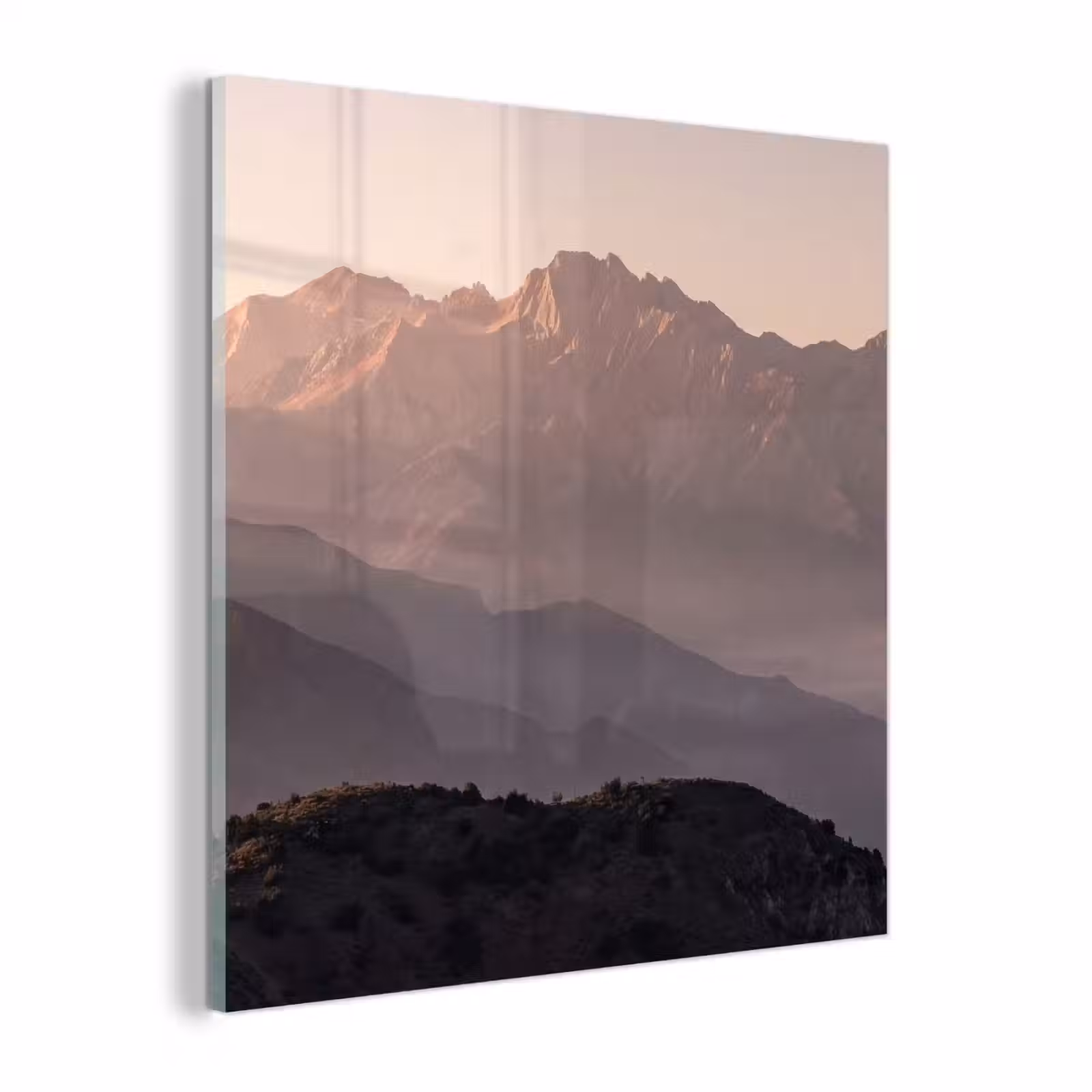 Glas schilderij - Panorama - Landschap - Bergen — 1