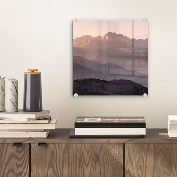 Glas schilderij - Panorama - Landschap - Bergen — 2