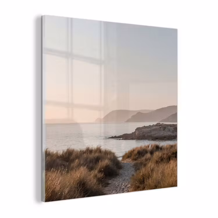 Glas schilderij - Landschap - Kust - Duinen — 1