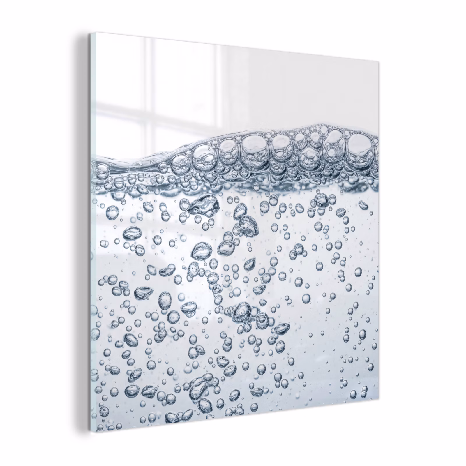 Glas schilderij - Luchtbellen - Water - Dynamisch — 1