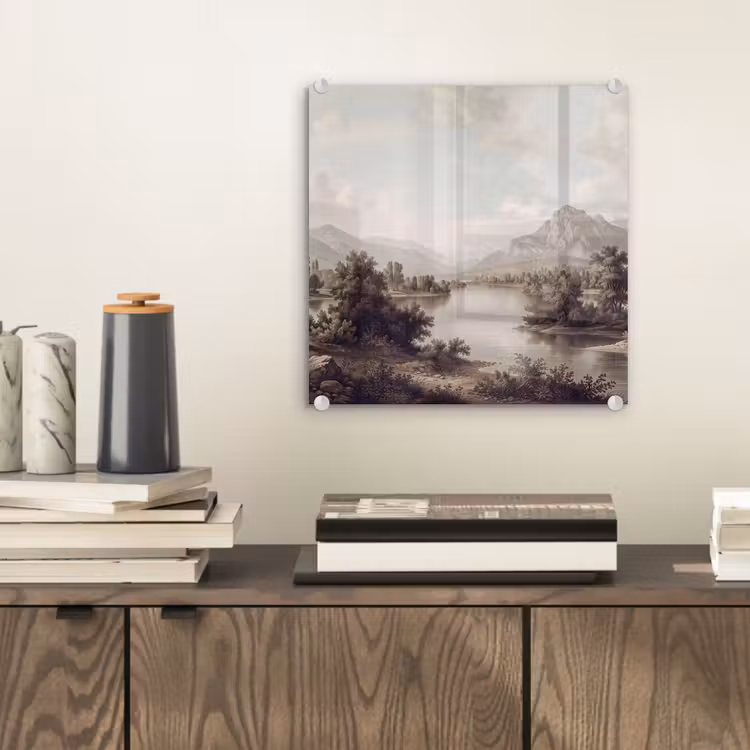 Glas schilderij - Klassiek - Landschap - Sereen — 2