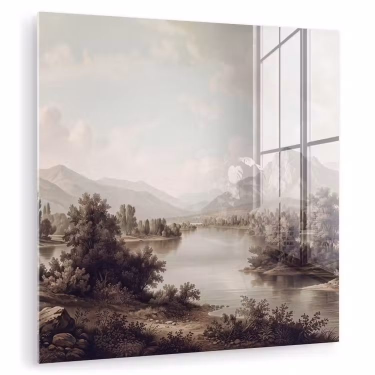 Glas schilderij - Klassiek - Landschap - Sereen — 3