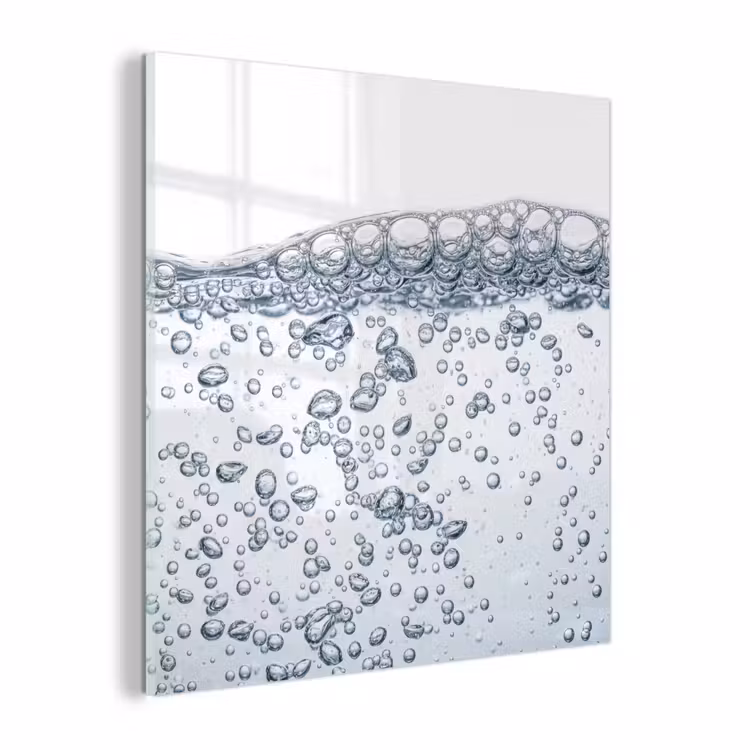 Glas schilderij - Luchtbellen - Water - Dynamisch — 1