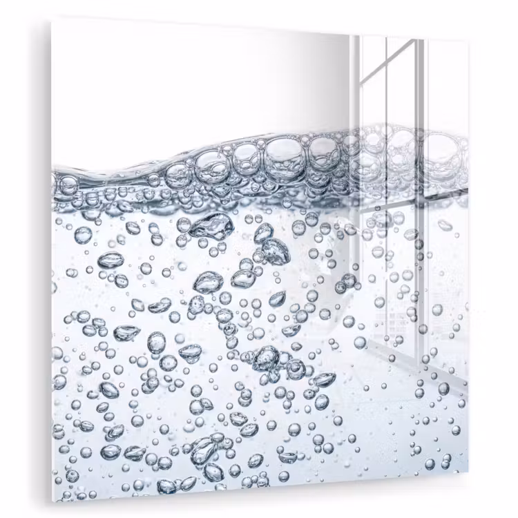 Glas schilderij - Luchtbellen - Water - Dynamisch — 3