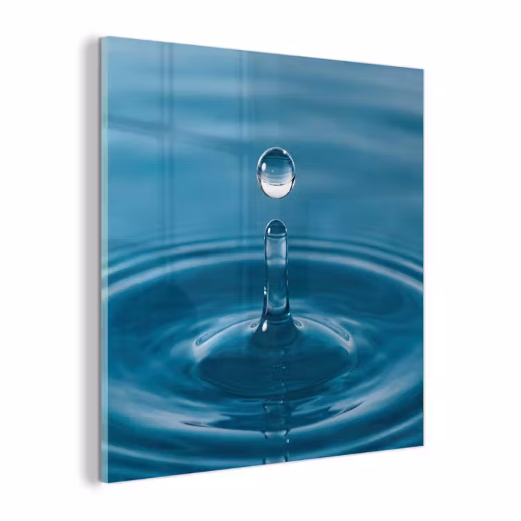 Glas schilderij - Waterdruppel - Water - Oppervlakte — 1