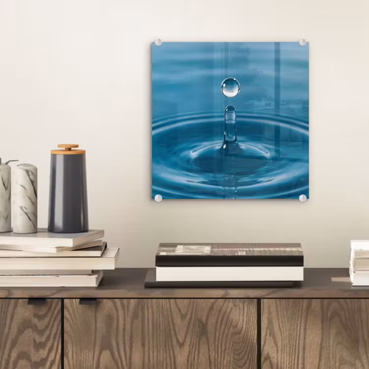 Glas schilderij - Waterdruppel - Water - Oppervlakte — 2