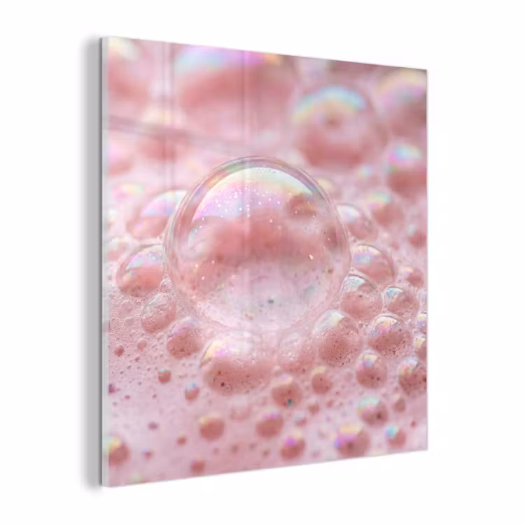 Glas schilderij - Schuim - Structuur - Roze — 1
