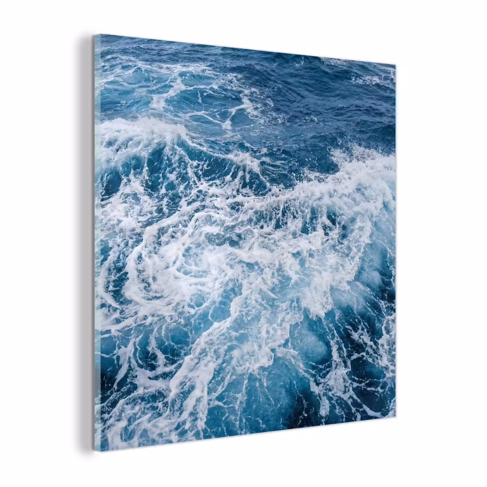Glas schilderij - Golven - Oceaan - Blauw — 1