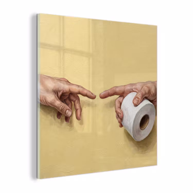 Glas schilderij - Klassiek - Kunst - Humor — 1