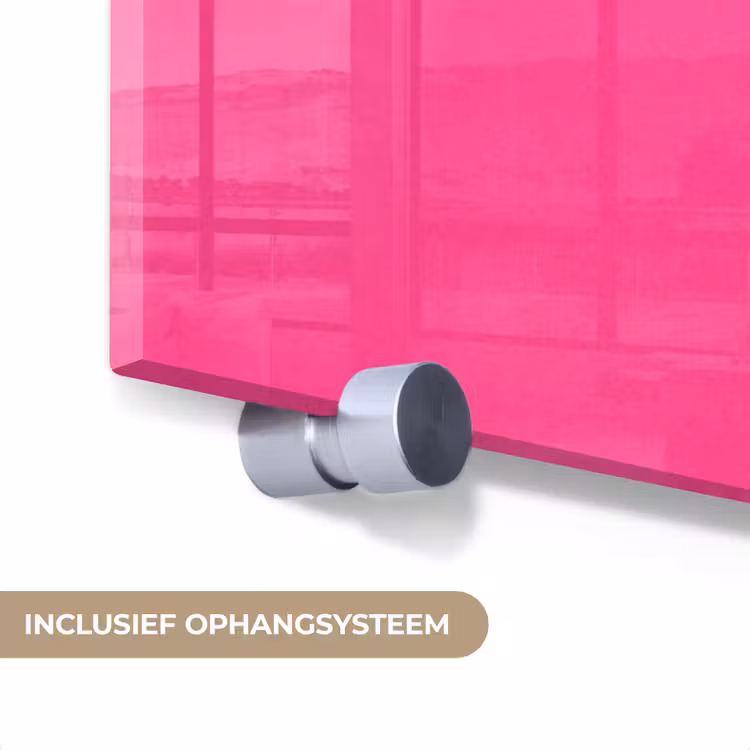 Glas schilderij - Minimalistisch - Oog - Roze — 4
