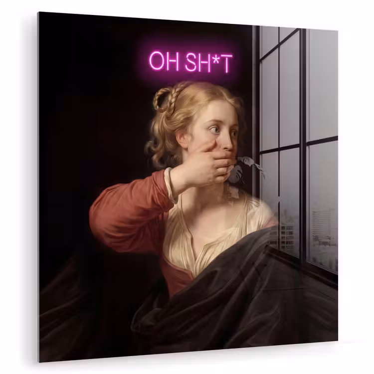 Glas schilderij - Quote - Neon - vrouw — 3