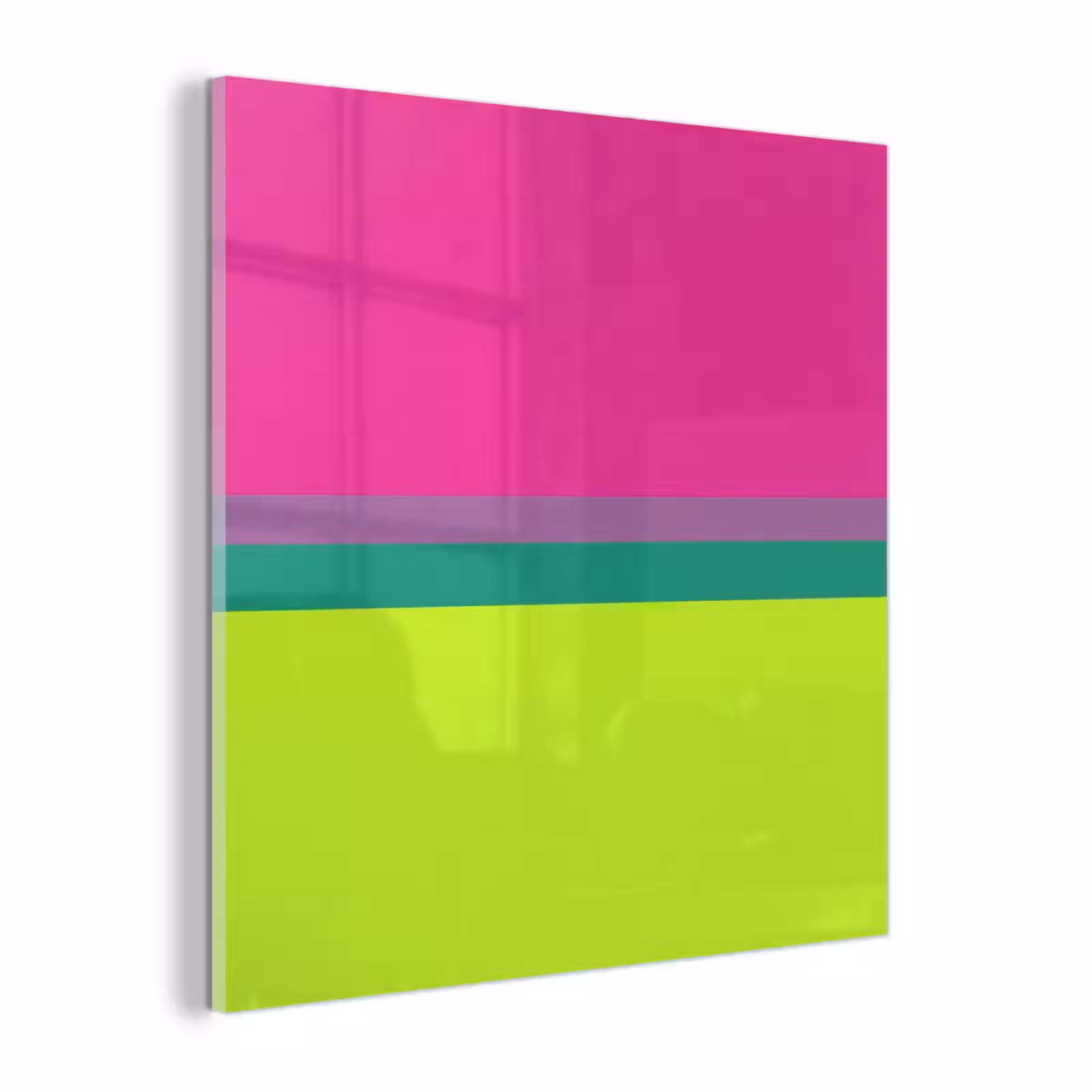 Glas schilderij - Strepen - Modern - Kleurrijk — 1