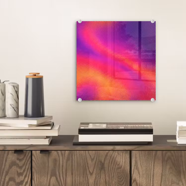 Glas schilderij - Abstract - Patroon - Kleurverloop — 2