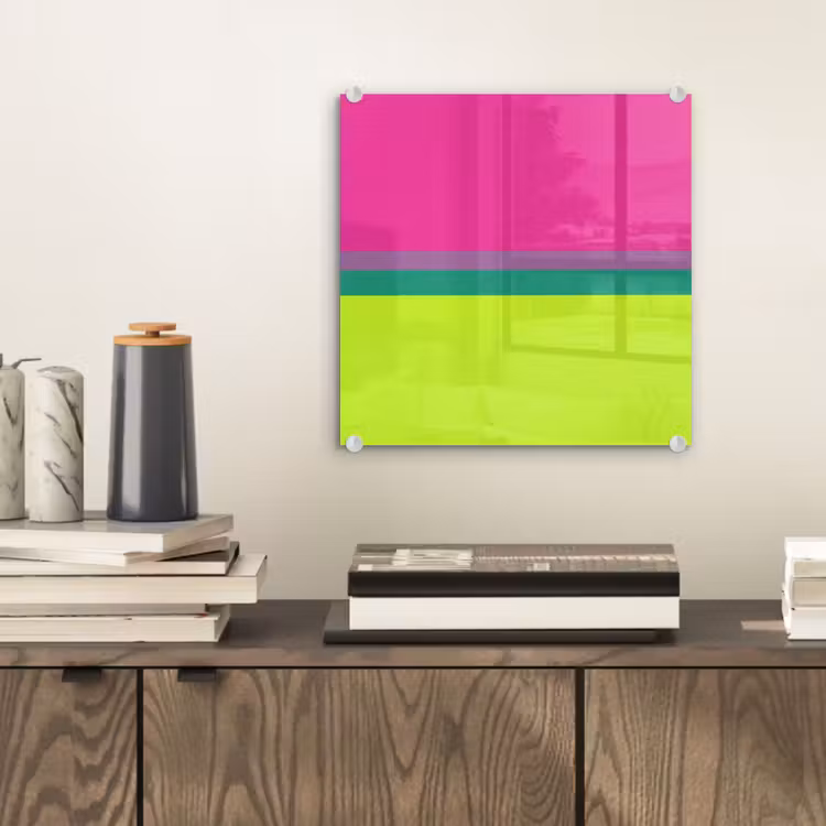 Glas schilderij - Strepen - Modern - Kleurrijk — 2