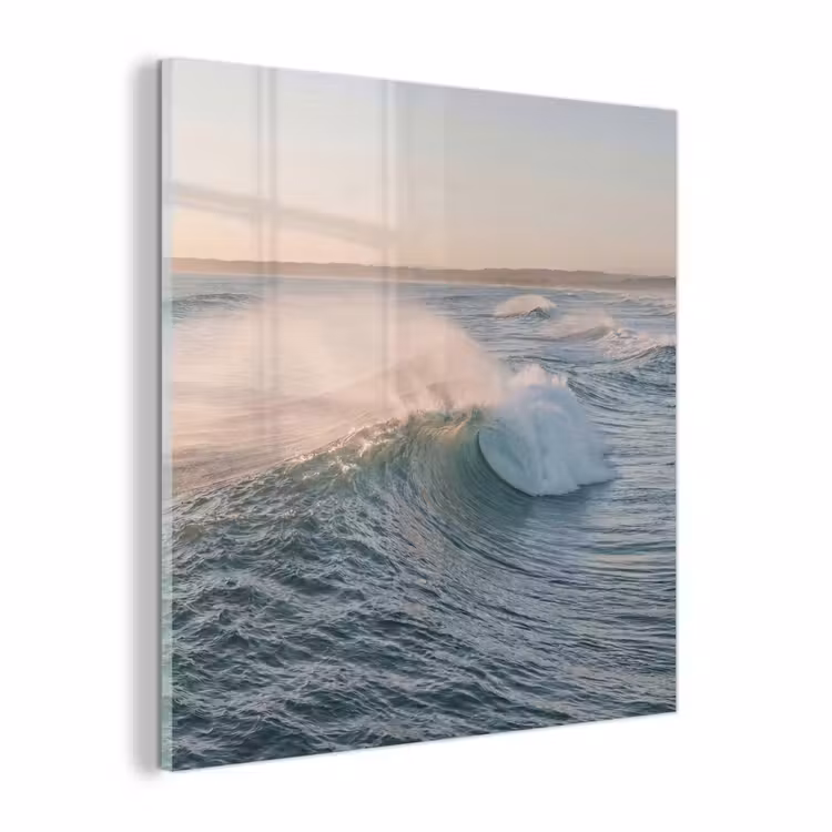 Glas schilderij - Golf - Zee - Water — 1