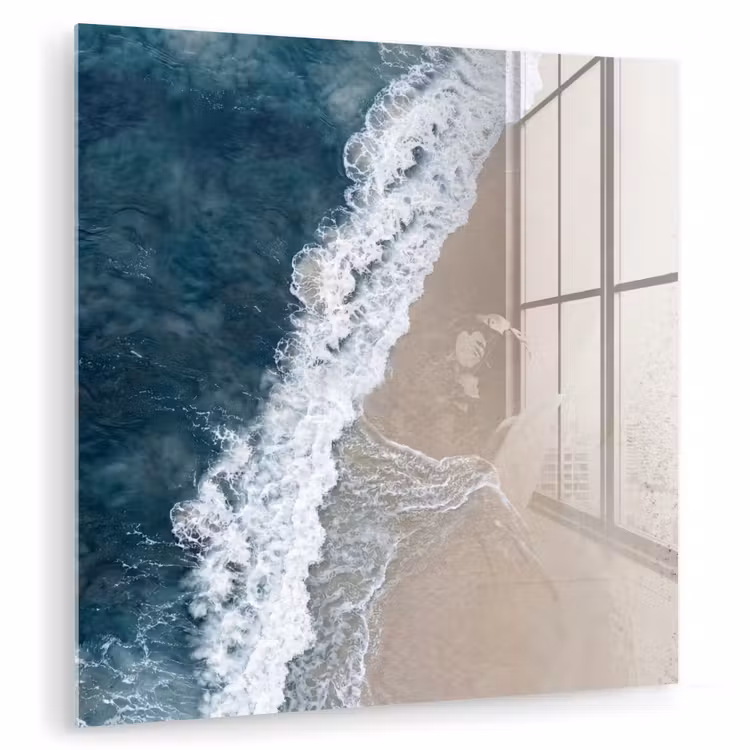 Glas schilderij - Strand - Zee - Golven — 3