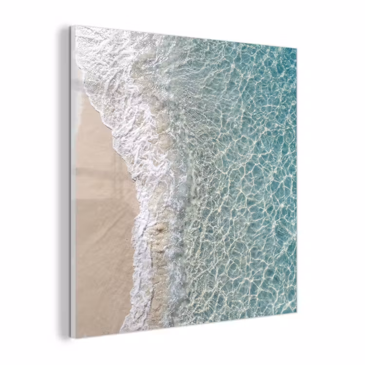 Glas schilderij - Kust - Zand - Blauw — 1