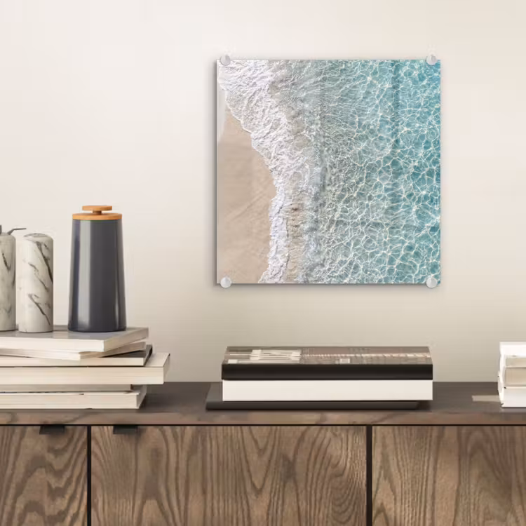 Glas schilderij - Kust - Zand - Blauw — 2