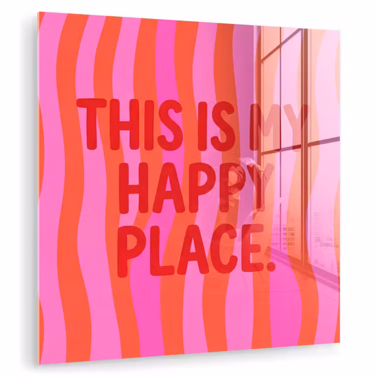 Glas schilderij - Tekst - Modern - Kleurrijk — 3