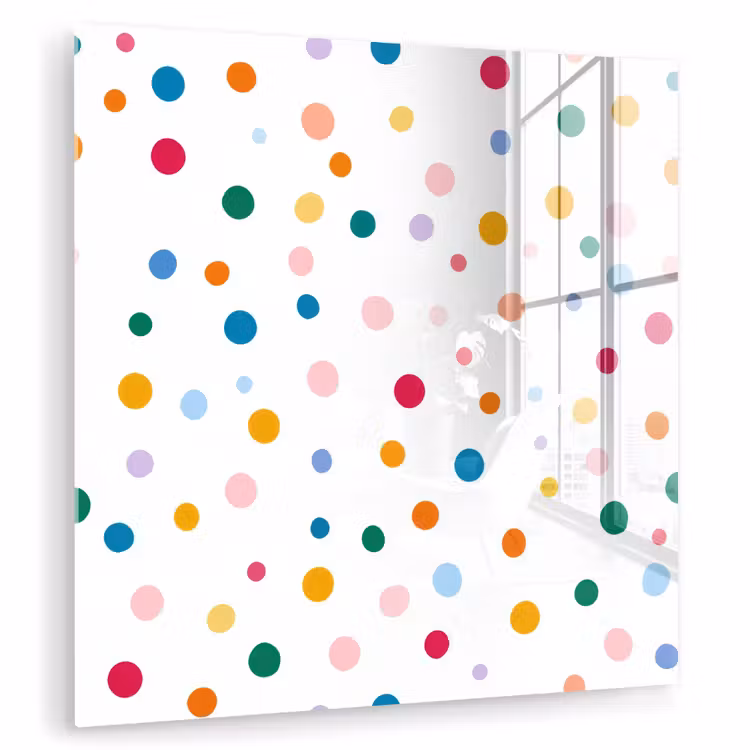 Glas schilderij - Stippen - Speels - Kleurrijk — 3