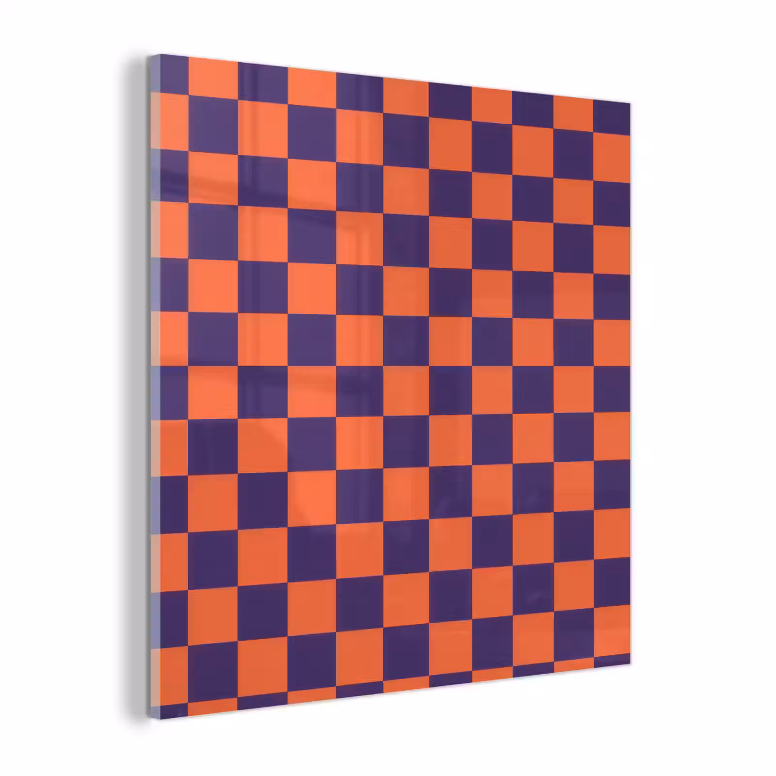 Glas schilderij - Patroon - Klassiek - Paars — 1