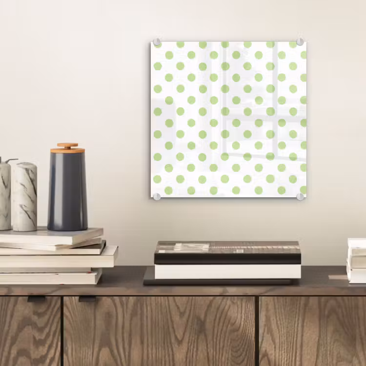 Glas schilderij - Dots - Klassiek - Groen — 2