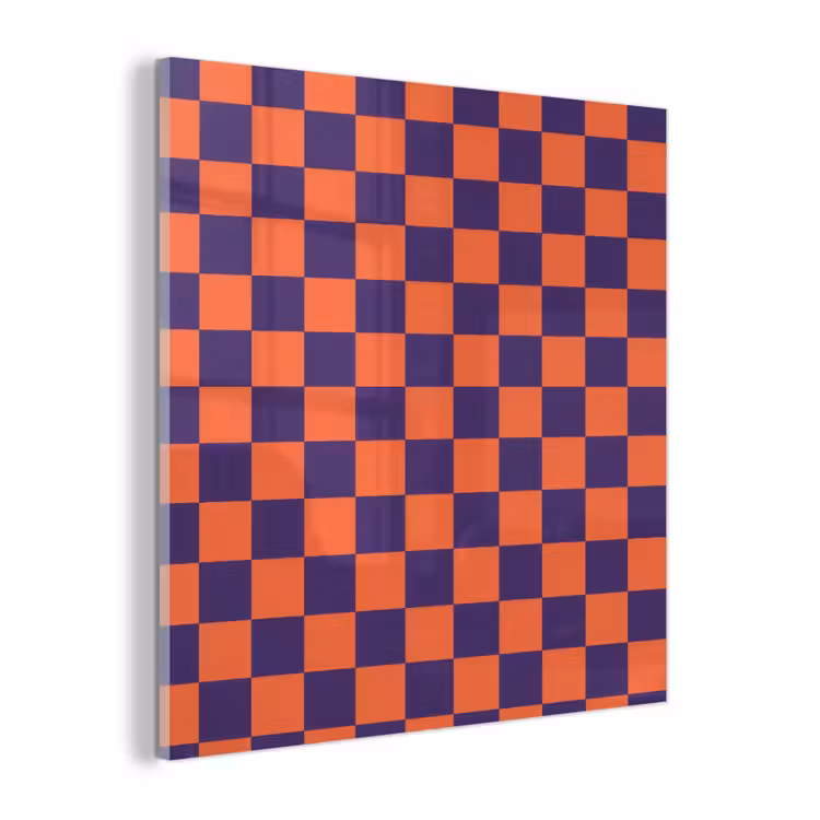 Glas schilderij - Patroon - Klassiek - Paars — 1