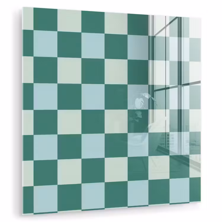 Glas schilderij - Schaak - Klassiek - Groen — 3