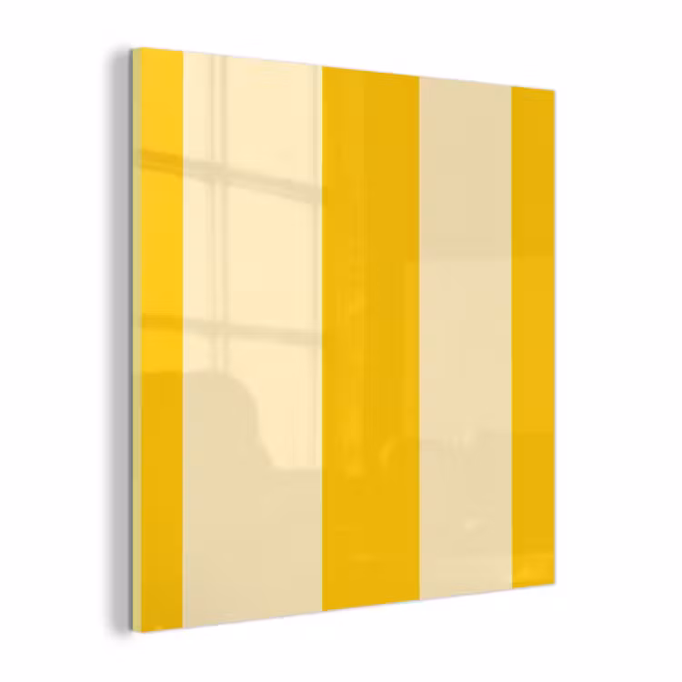 Glas schilderij - Strepen - Klassiek - Geel — 1