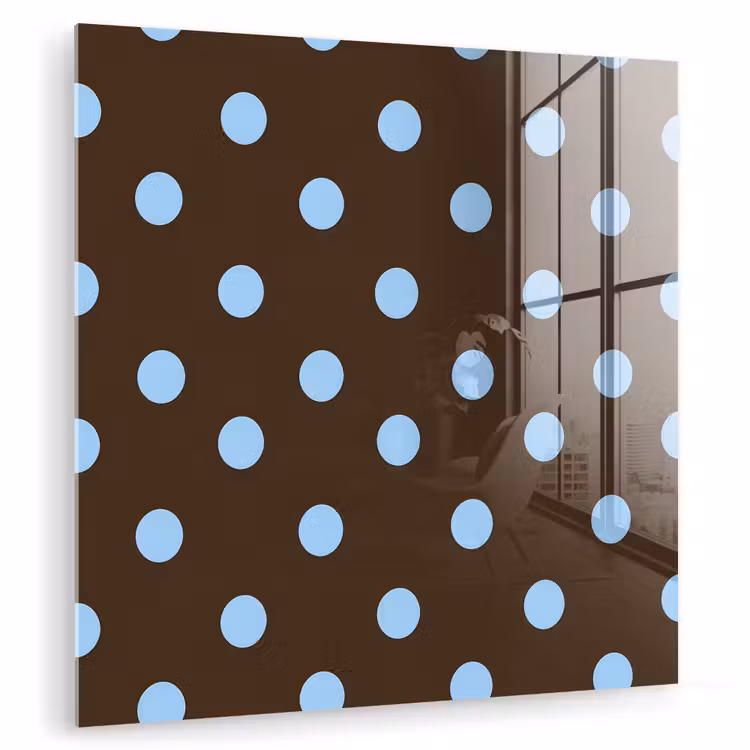 Glas schilderij - Klassiek - Stippen - Bruin — 3