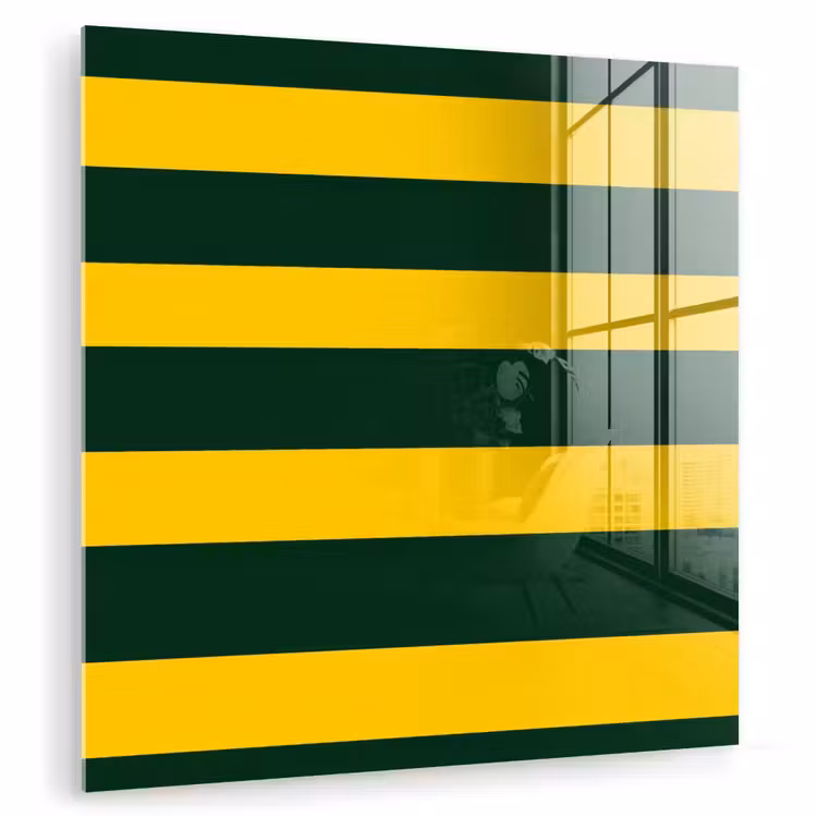 Glas schilderij - Klassiek - Strepen - Groen — 3