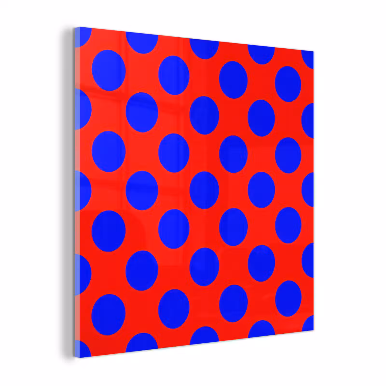 Glas schilderij - Dots - Klassiek - Rood — 1