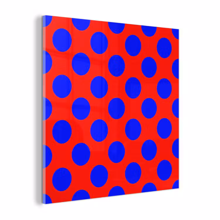 Glas schilderij - Dots - Klassiek - Rood — 1