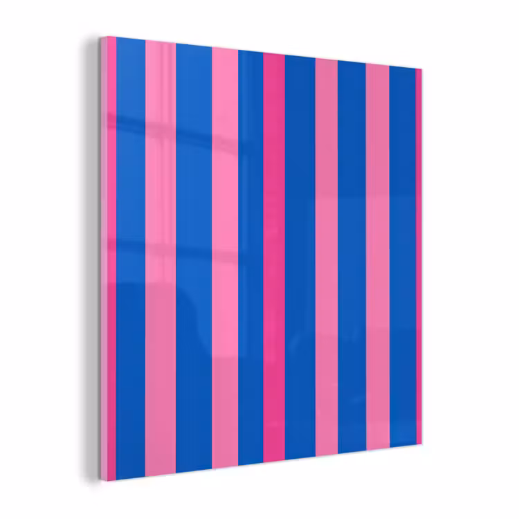 Glas schilderij - Modern - Optisch - Roze — 1
